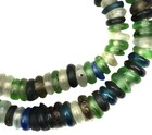 Krobo  recycled  Powder Glass Green And Blue Trade Beads