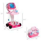 Play Doctor Kit For Kids Pretend Medical Station Set With Carrying Case Pink