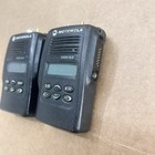 Motorola Ex560 Xls Two Way Radios  lot Of 2  Vhf   Uhf Portable Walkie Talkies