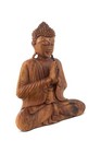 Wooden Hand Carved Meditating Buddha Statue Sculpture Figurine Wood Handmade Am