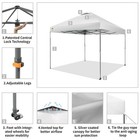 Crown Shades Pop Up Canopy  10x10 Ft Adjustable Tent W push Setup  White  used 