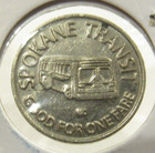Vintage Spokane  Wa Transit Bus Token - Washington Wash  Small