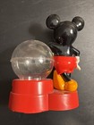 Vintage Disney Mickey Mouse Bank Gumball Machine Complete W  Bottom   Key Works