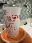 Vintage Alabama Cotton State 1950s Frosted White   Red Glass Souvenir Tumbler