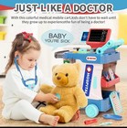 Doctor Kit For Kids - Pretend Doctor Playset For Toddlers With Cart Costume