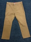 Dickies Relaxed Fit Duck Carpenter Pants 38 X 30 Work Utility Brown Stretch 805