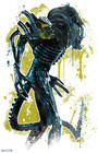 Alien Watercolor Painting Art Print poster Free S h  Xenomorph