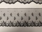 Antique 19th C French Chantilly Lace Fragment Trim Lot