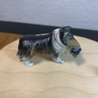 Vintage Bone China Tri-color Collie Mini Mother Dog W Pup In Mouth Plus 2 More 