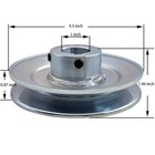 Ab450-1 Single Groove Web Sheaves v Belt Pulley 1 Inch Bore 4 5  Od motor Pulley
