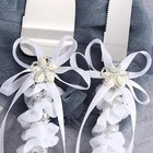 Stainless Steel Elegant Wedding Cake Knife And Serving Set Resin Plastic Hand   