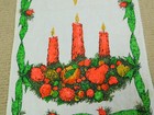 Vintage Fallani   Cohn Christmas Candles Linen Tea Dish Kitchen Towel