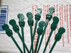 9 Lot Starbucks Swizzle Sticks Coffee Tea Cocktail Bar Drink Stir Mermaid Green