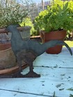 Vintage Black Rooster Metal   Iron Weathervane Top  22    Farmhouse   no Stand