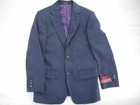 Boys Borgatchi Deep Blue 2pc  Wool Suit Slim   Classic Sizes 8 - 20