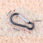 1pcs Aluminum Carabiner D Shape Spring Clip Snap Key Hook Keychain Buckle   red   