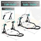 Motorcycle Stand 850lb Sport Bike Front   Rear Wheel Lift Swingarm Paddock Stand