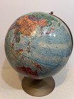 Vintage Replogle 12    Diameter Textured Topography Globe World Nation Series