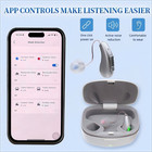 Bluetooth App Hearing Aids For Seniors Rechargeable With Noise Cancellation Otc