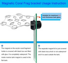 Coral Plug Holder - Magnetic Coral Frag Rack  7 Frag Plugs 
