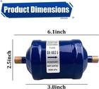 3 8  Liquid Line Filter Refrigerant Drier  Ek-083s Sweat Flow Filter Dryer For H