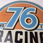 Vintage Union 76 Gasoline Sign - Porcelain Racing Fuel Gas Service Pump Sign