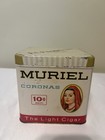 Vintage Muriel Coronas Cigar Tin 50 Cigars 10   The Light Cigar Advertising