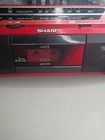 Vintage Sharp Qt-242 Rare Red Color Boombox Is A Classic Stereo Radio Cassette 