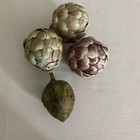 Lot 4 Realistic Artificial Faux Fake Food Replica Artichoke Vegetable Decor Prop