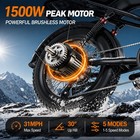 20  Fat Tire Electric Bike 750w 40   70 Miles Off-road Mountain Ebike For Adult