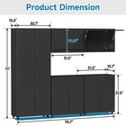 5-pcs Garage Storage Cabinet System Locking Rolling Tool Cabinets Metal Set