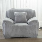 1   4 Seat Stretch Sofa Covers Couch Chair Slipcover Velvet Plush Protector Decor