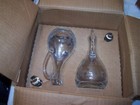 Vintage Set Of 2 Princess House Etched Crystal Oil And Vinegar Cruets Stoppers