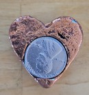2 Oz  Hand Poured Heart  999 Fine Copper Bullion Custom Bar Art Ingot Steel Cent