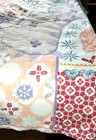 Anthropologie Queen Reversible Quilt Bedspread Patchwork Bohemian 92x96 Cotton