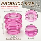 Glass Candle Holders Glass Taper Candle Stand Dark Purple