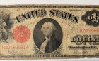1917  1 One Dollar Red Seal Legal Tender Note     Large Size X-back     Fr-39