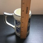 Vintage 1970s Heineken Beer Mug Hand Painted Delft Blue Ceramic Made In Holland