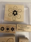Stampin Up  Friendship Blooms Set Of 5 Wood Mounted Rubber Stamps New Rs2