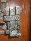 Lot Of 25 Letterpress Blocks     Misc  cartoon  Trees  Candy Store  Cars  Etc 