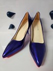 Women s High Heels Formal Office Pointy Toe Stiletto Pumps Work Shoes Blue Us9