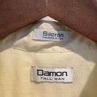 True Vintage Damon Shirt Men 17 37 Tall Man Yellow Sanforized Union Made Usa 70s