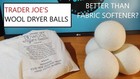 Trader Joe s Wool Dryer Balls 4-pack White Scent Free Softener Fast Drying