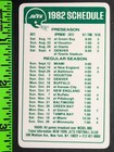 New York Jets 1982 Football Plastic Pocket Schedule