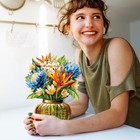 Paper Pop-up Flower Card  Tropical  Forever Flowers Bouquet 3d Popup Greeting   