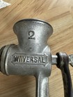 Vintage Meat Grinder Universal No  2 Food Hand Crank Made In Usa