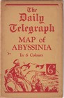 The Daily Telegraph  fold Out  Colour  Map Of Abyssinia