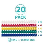 20 Pack Plastic Comb Binding Spines 1 Inches Diameter 225 Sheet Capa   