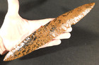 Huge  Ancient Colima Mahogany Obsidian Blade Knife Or Spear Mexico 189gr