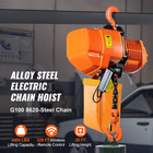 Electric Chain Hoist Three Phase Crane Hoist 4400 Lb 2 Ton Load 20 Ft Lift